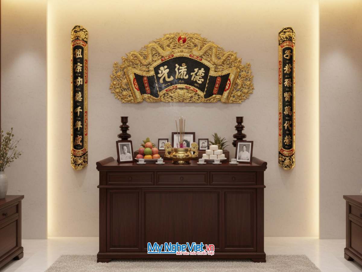 Hoành phi câu đối đồng - Cuốn thư câu đối